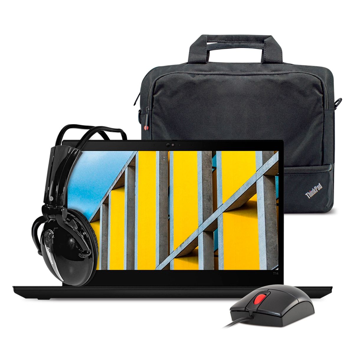 Combo Laptop Lenovo Thinkpad T14 Gen 2 Intel CI5 4C 8GB 256GB ssd 14Pulg FHD Latam W10P + Mochila + Audìfonos y Mouse