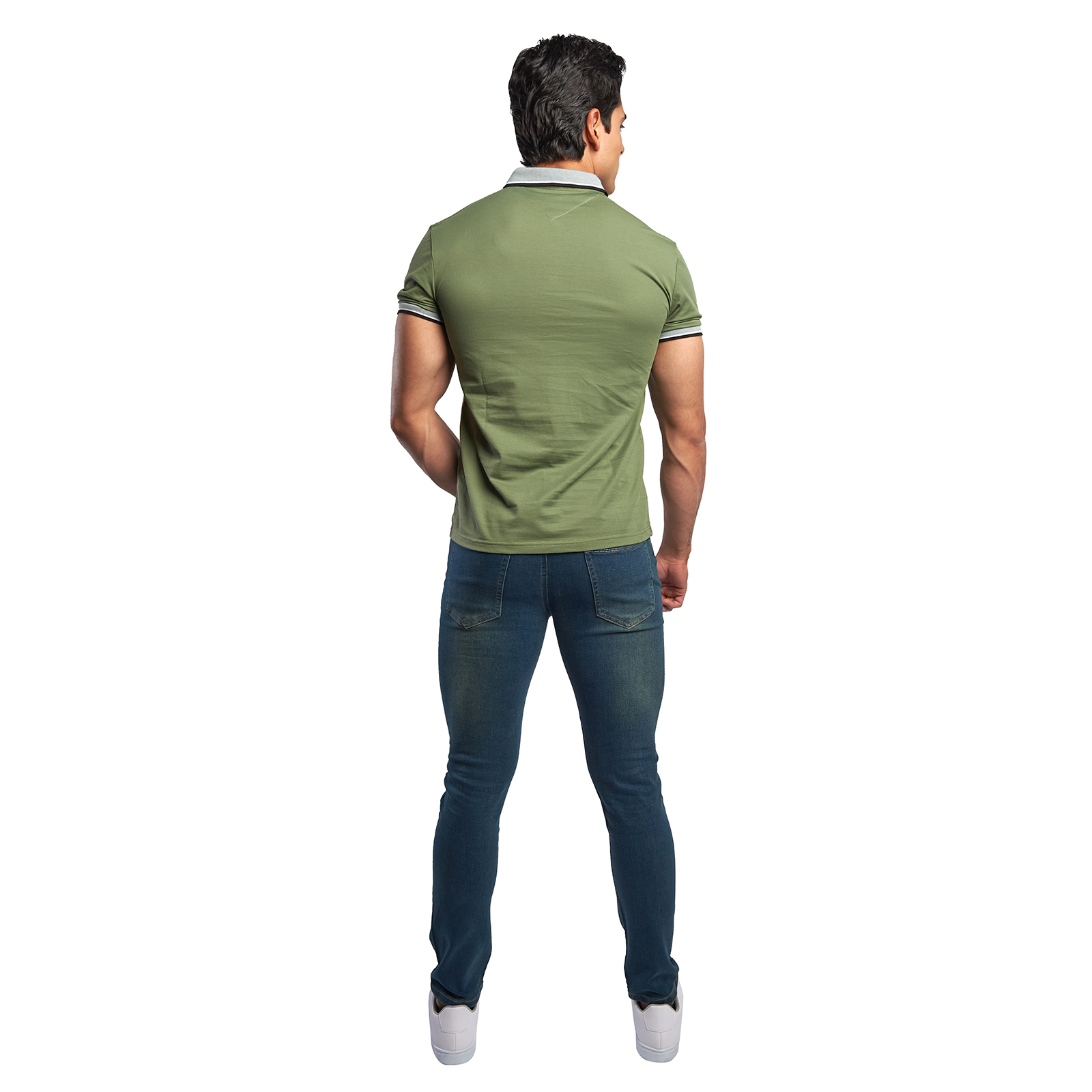 Playera Tipo Polo Para Hombre Comoda Botones Moda Slim Fit CHB Chili Beans Color Verde