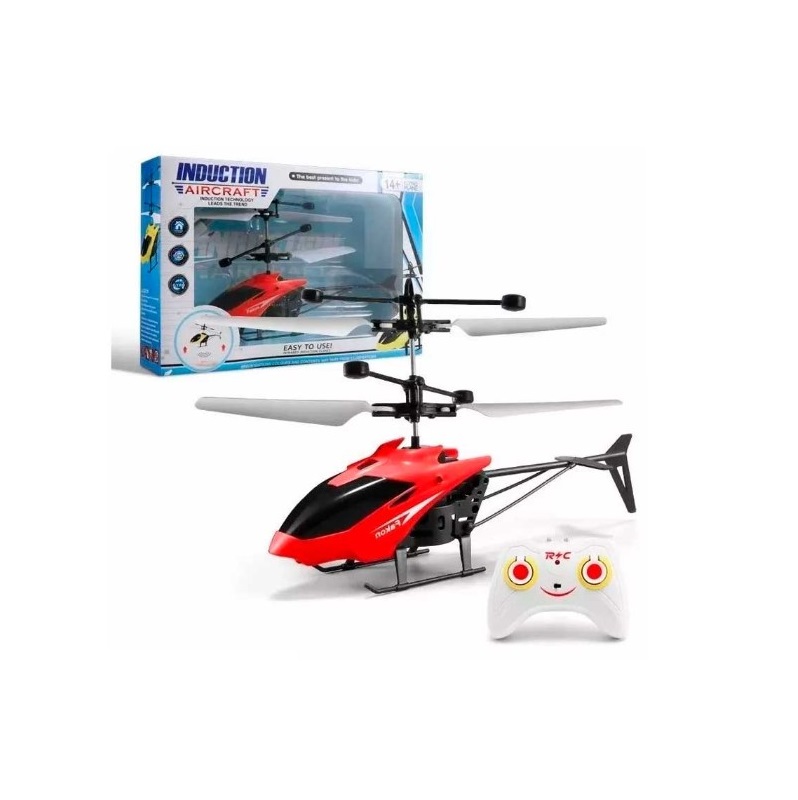 Helicóptero Recargable Con Led Control Remoto
