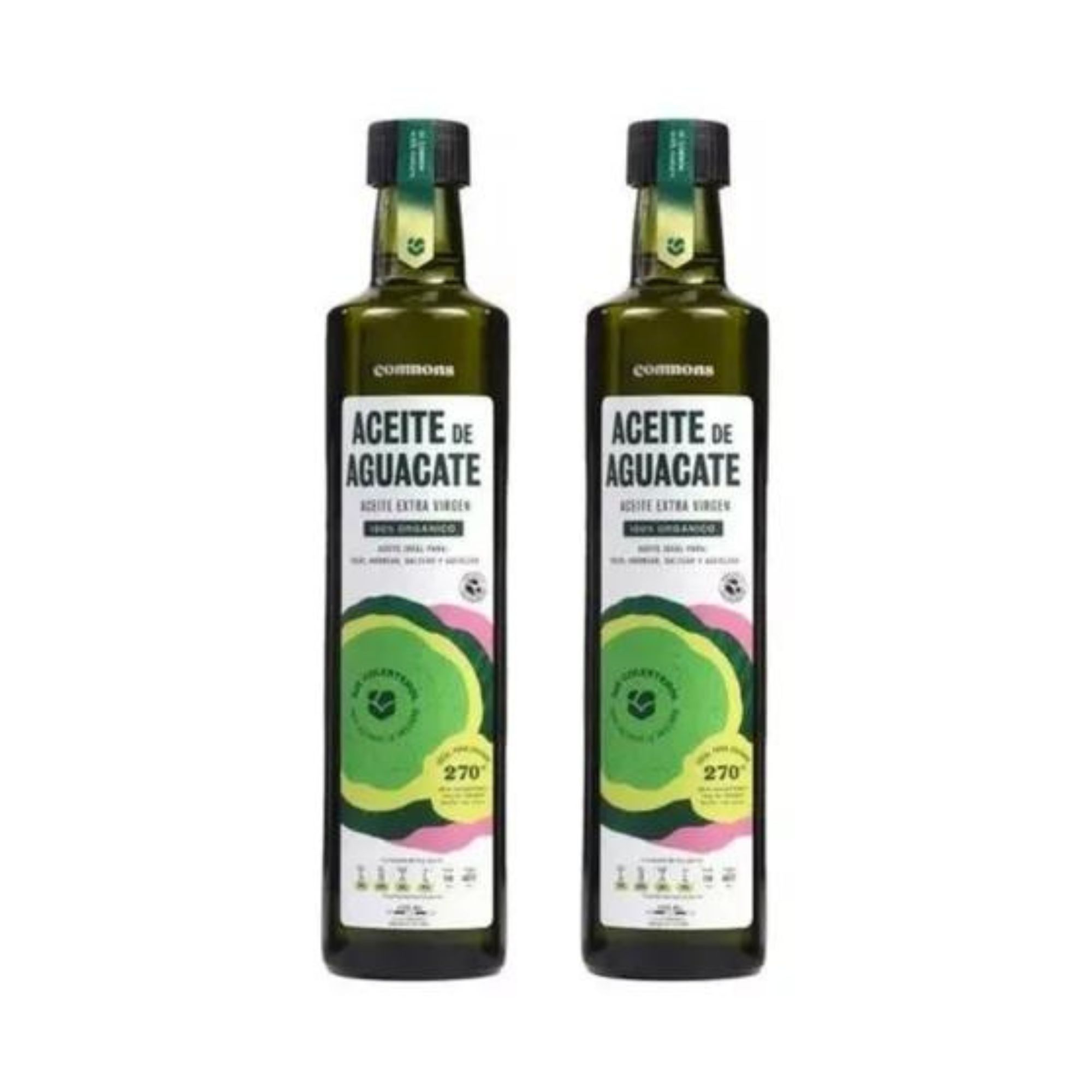 Aceite Aguacate Orgánico 2 Pack/500ml Commons Extra Virgen