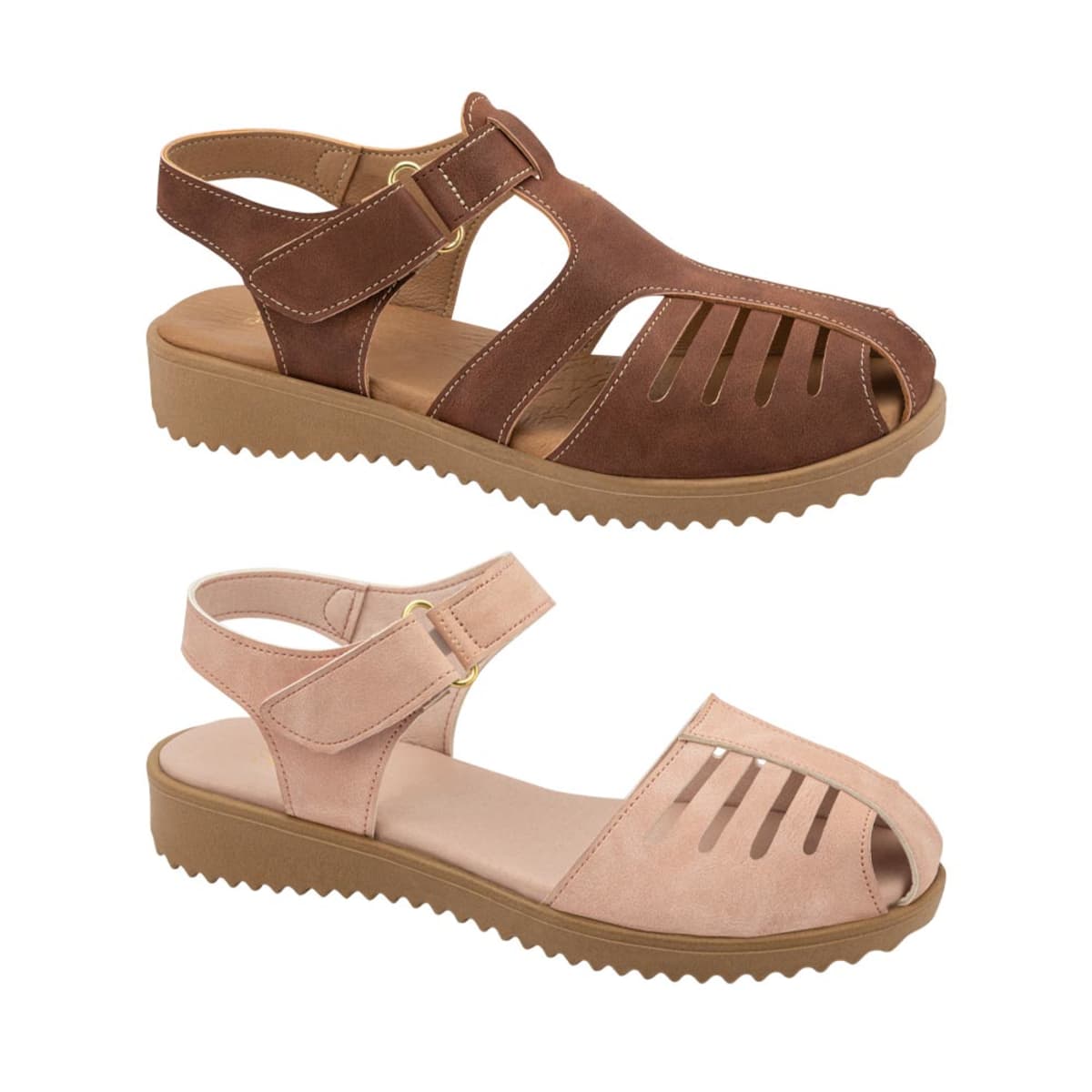 Kit de 2 pares de sandalias confort tipo pescador, marca Shosh, mod. 1088937