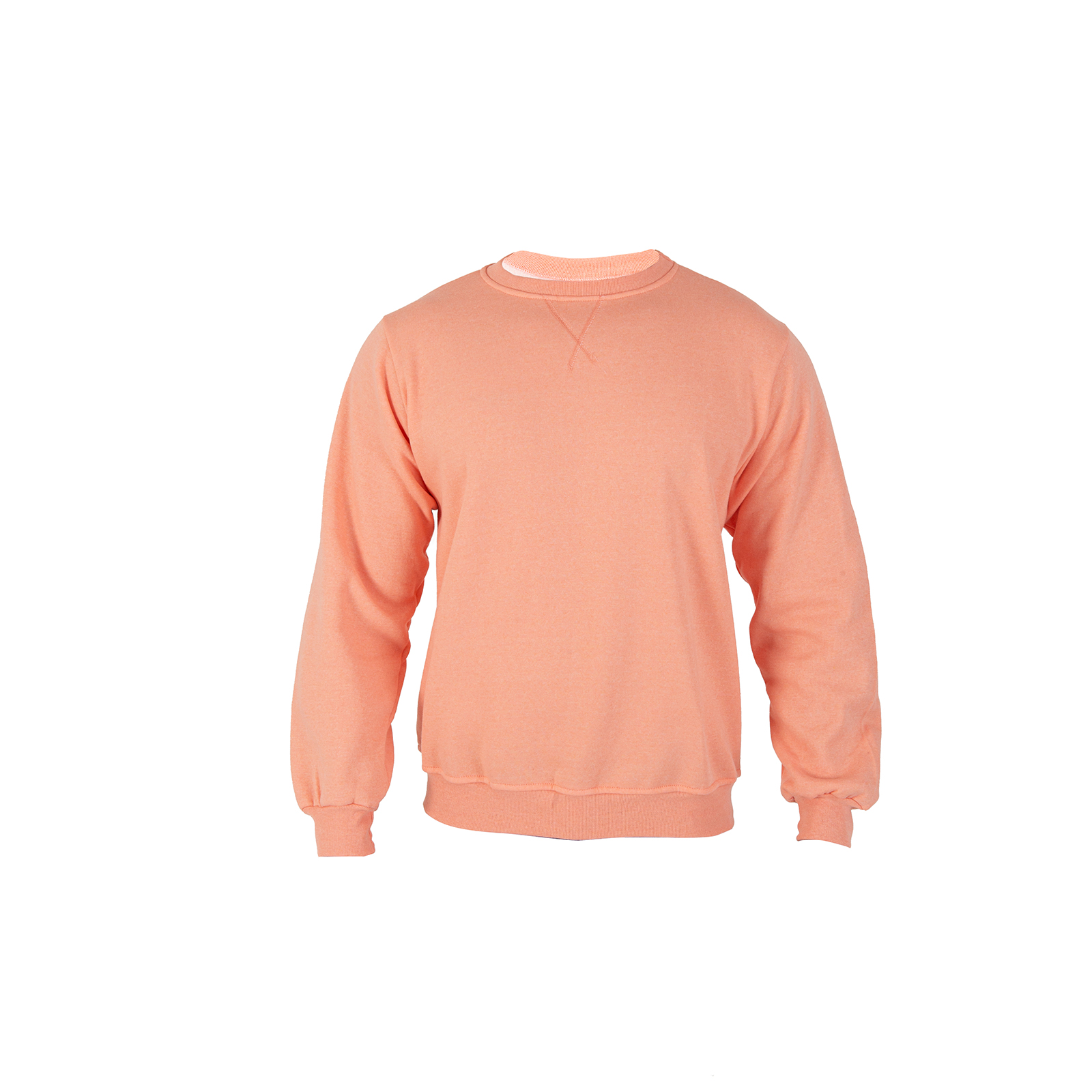 Sudadera Hombre Felpa Stretch Cuello Redondo Básico Chili Beans Color Coral