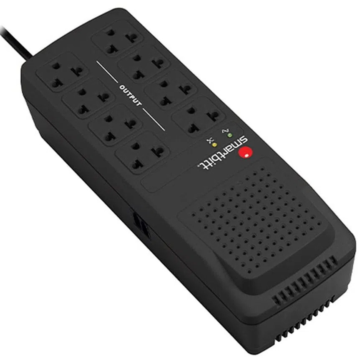 Regulador De Voltaje 675W Smartbitt Supresor De Picos 8 Contactos  Negro