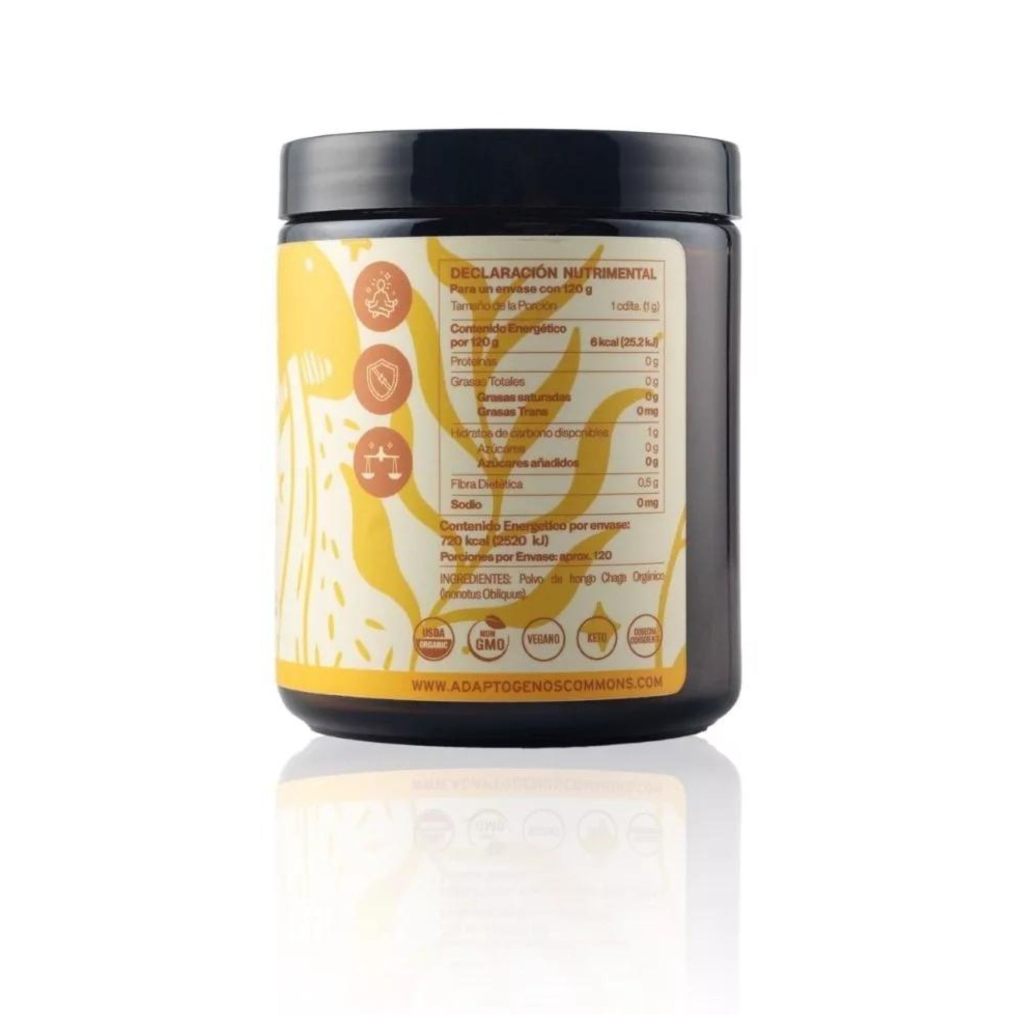 Hongo Adaptógeno Chaga Orgánico 100g Commons 