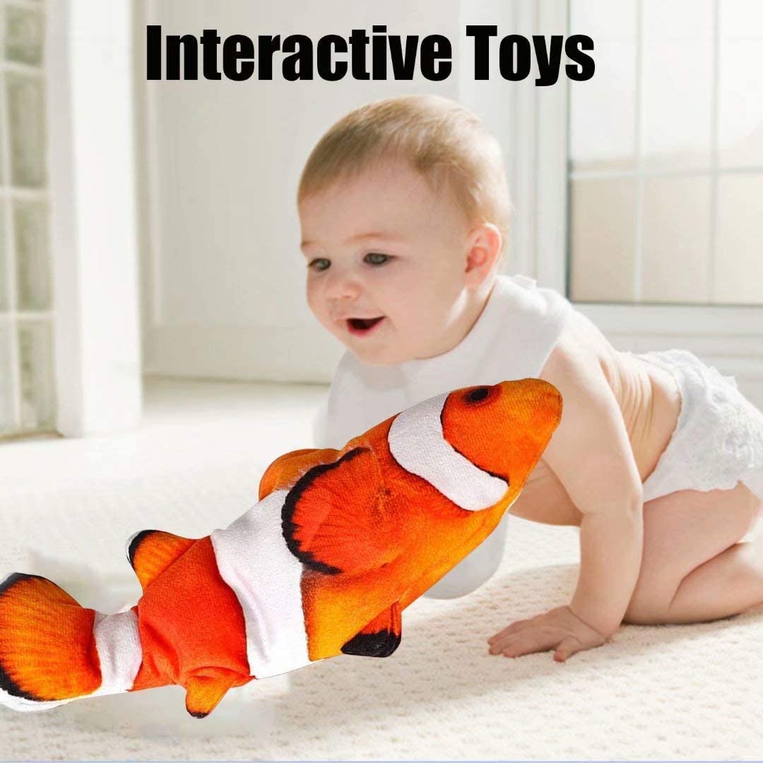 Pez de Juguete para dormir Bebes, Peluche interactivo Electrico en forma de Peces