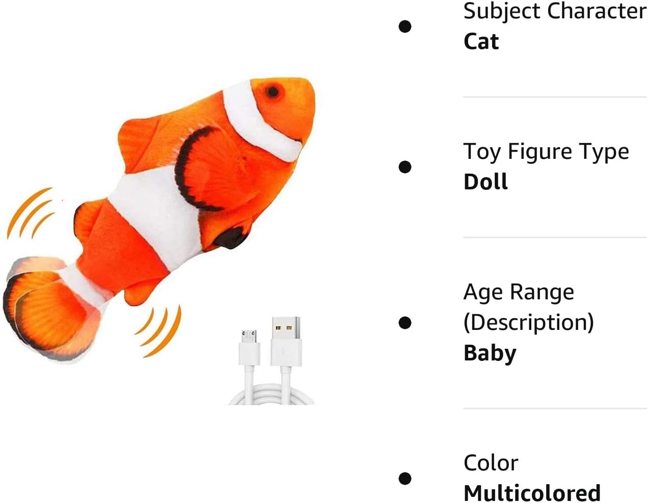 Pez de Juguete para dormir Bebes, Peluche interactivo Electrico en forma de Peces