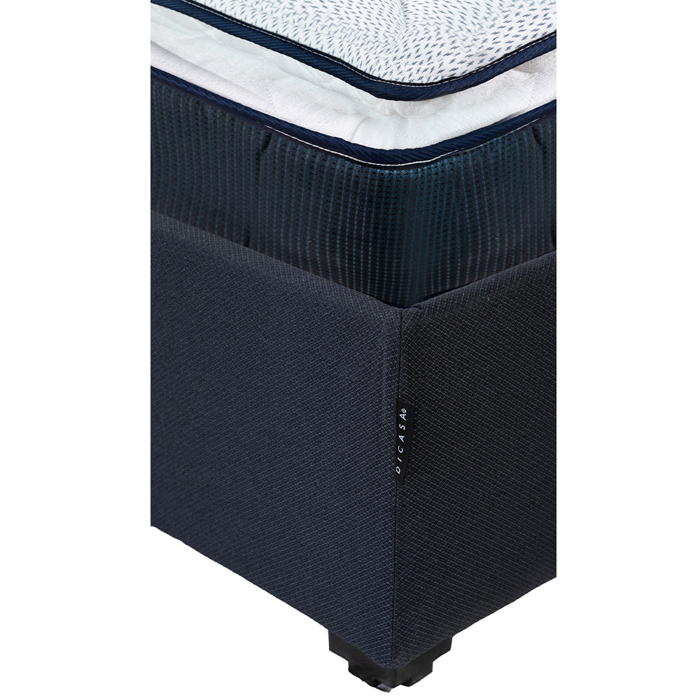 Colchón King Spring Air Monaco con Base Cama Dicasa Orleans Azul