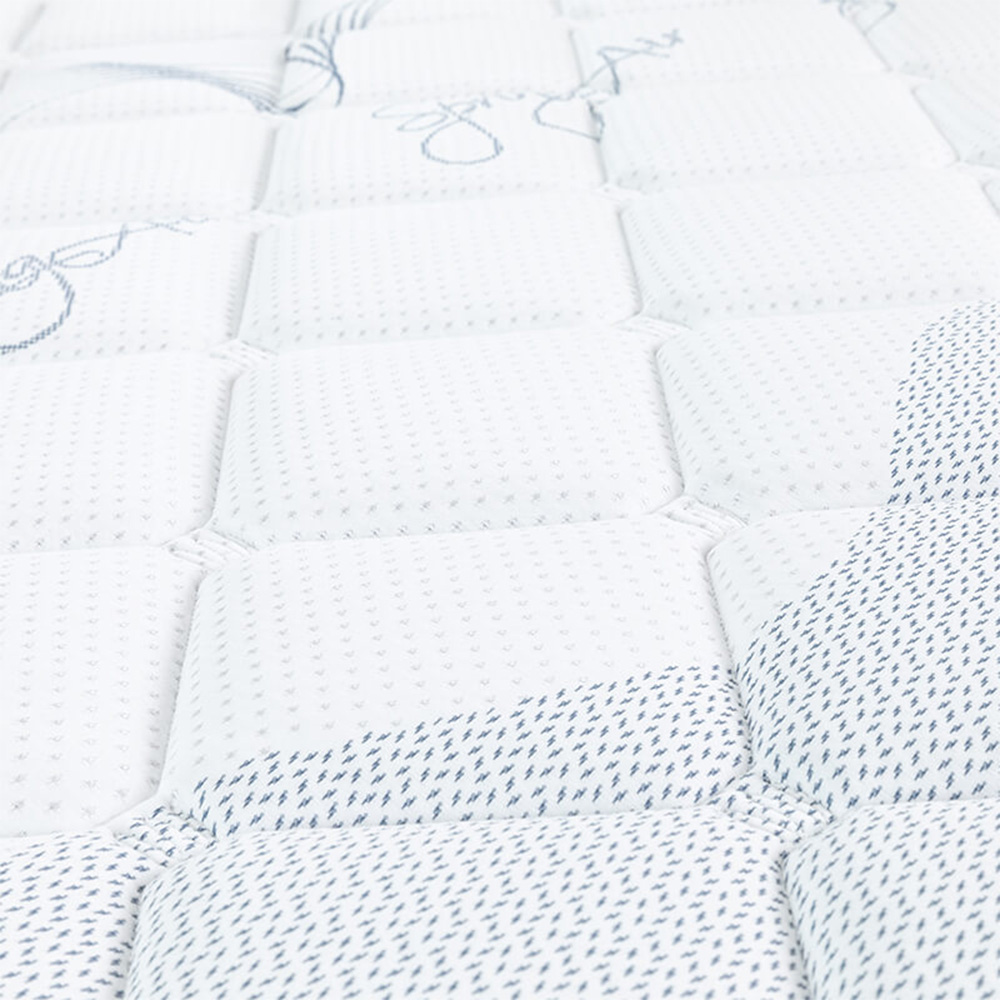 Colchón King Spring Air Monaco con Base Cama Dicasa Orleans Azul