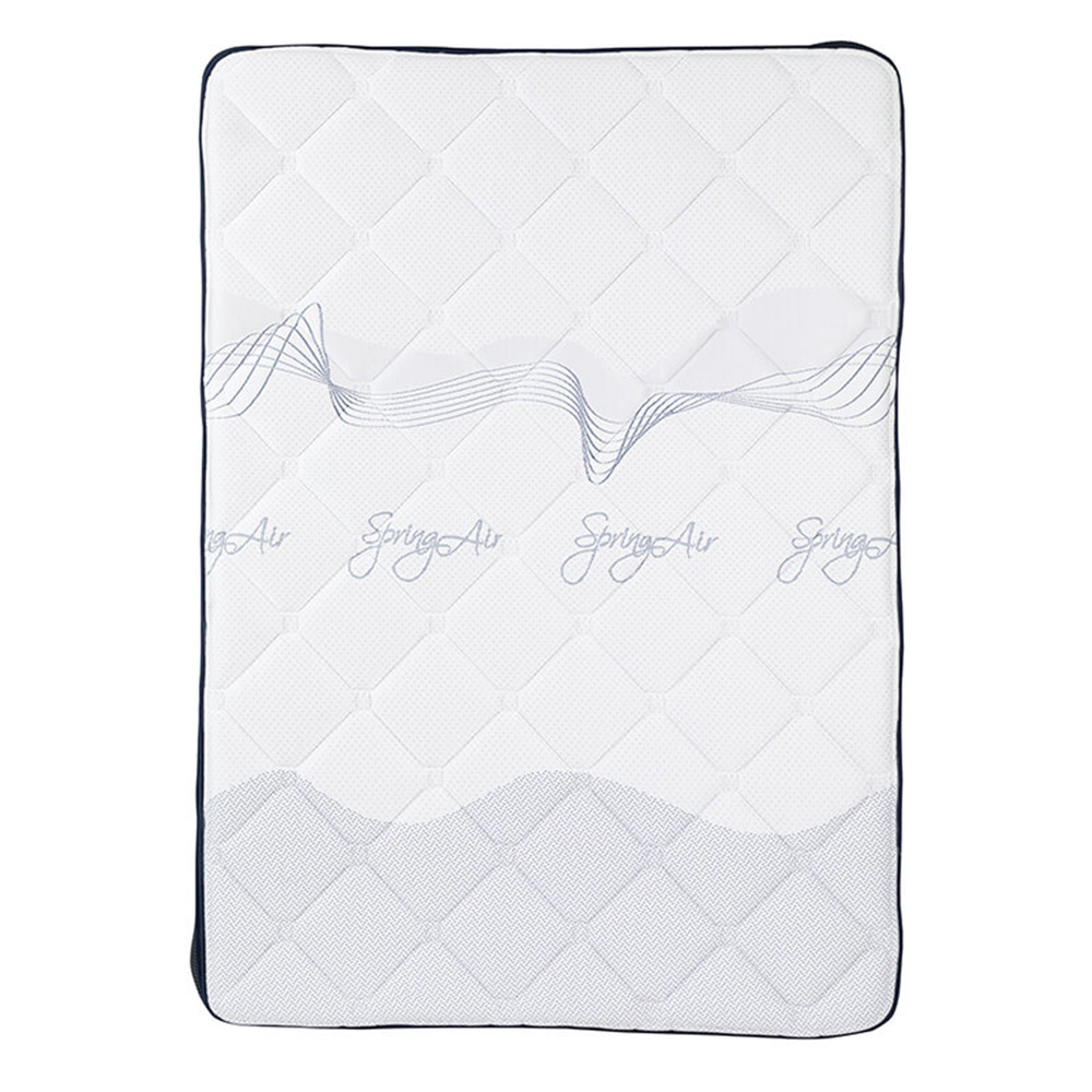 Colchón King Spring Air Monaco con Base Cama Dicasa Orleans Azul