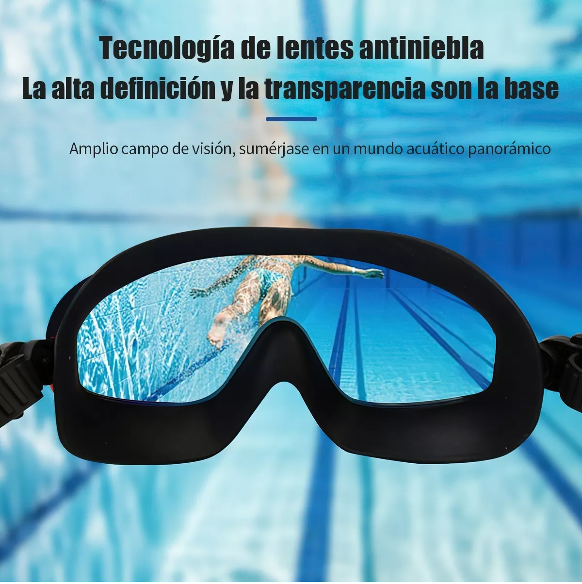 Kit Goggles Natación Protección Uv Unisex Gorra Clip Tapones