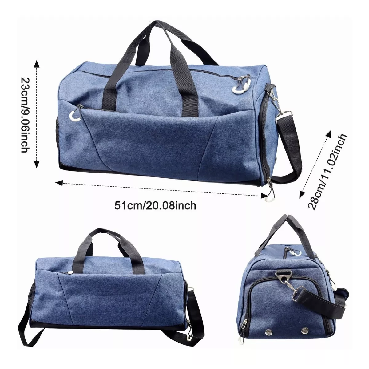 Bolso Deportivo Para Gimnasio/fitness/viaje, Mochila Gym Celeste