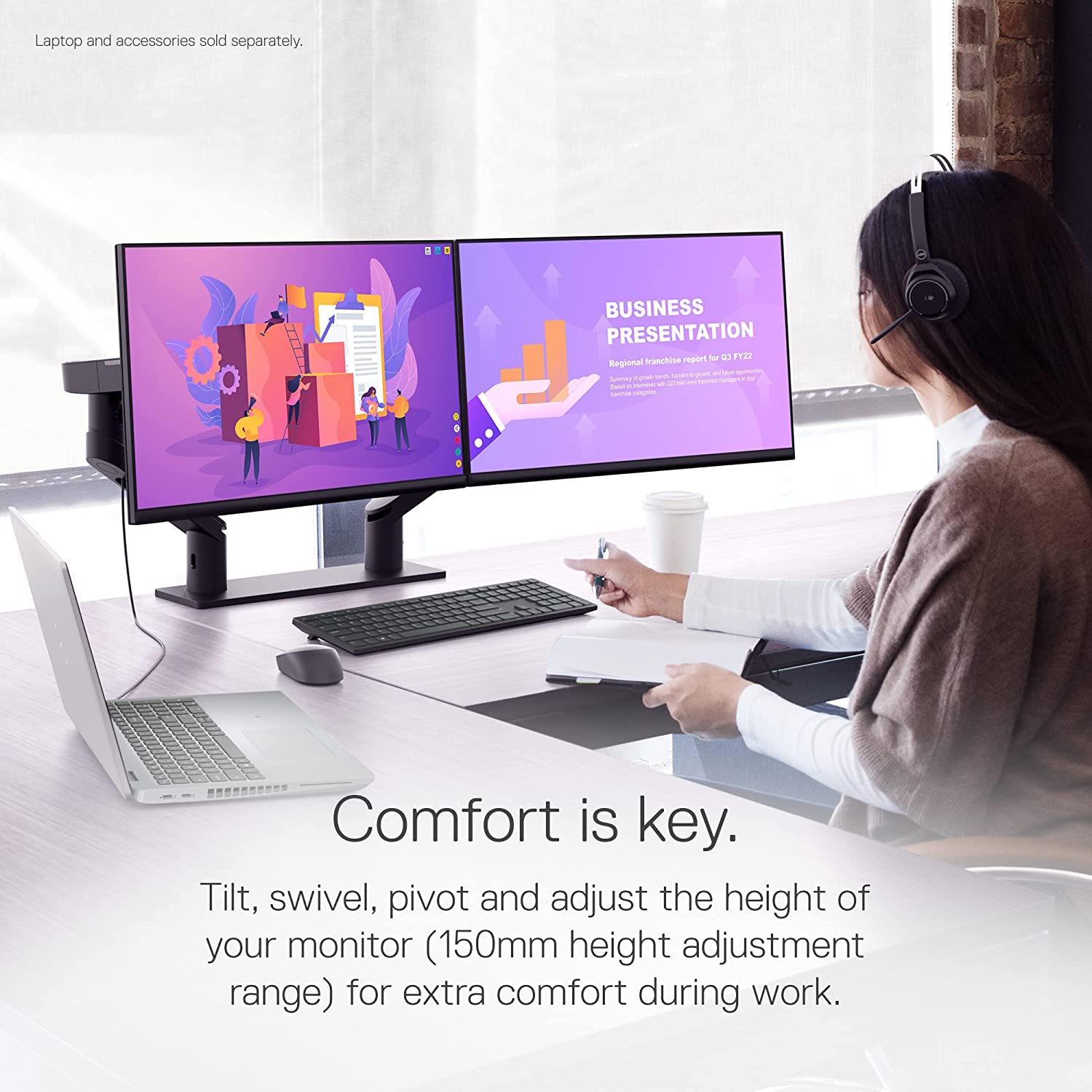 Monitor Dell P2422H LED con ComfortView Plus IPS 24''-Negro