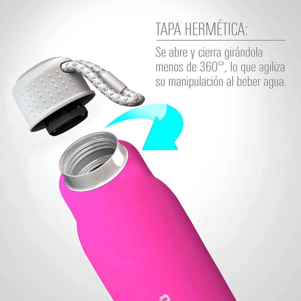 Termo de Acero Inoxidable de 500 ml Rosa Toho
