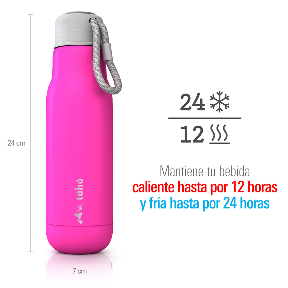 Termo de Acero Inoxidable de 500 ml Rosa Toho