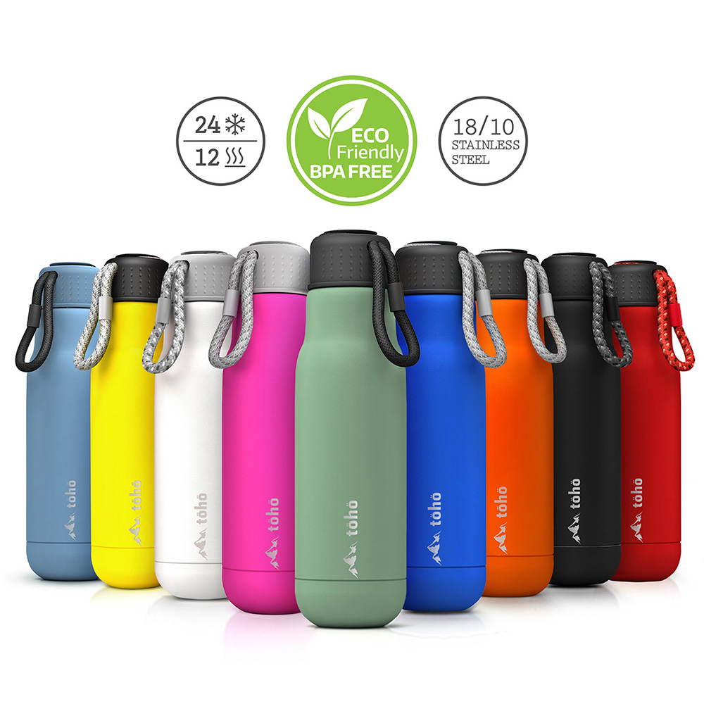 Termo de Acero Inoxidable de 500 ml Verde Claro Toho