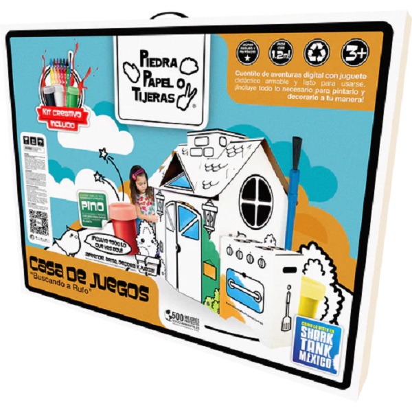 FIGURA ARMABLE PARA DECORAR / PIEDRA, PAPEL O TIJERAS / CASA DE JUEGOS