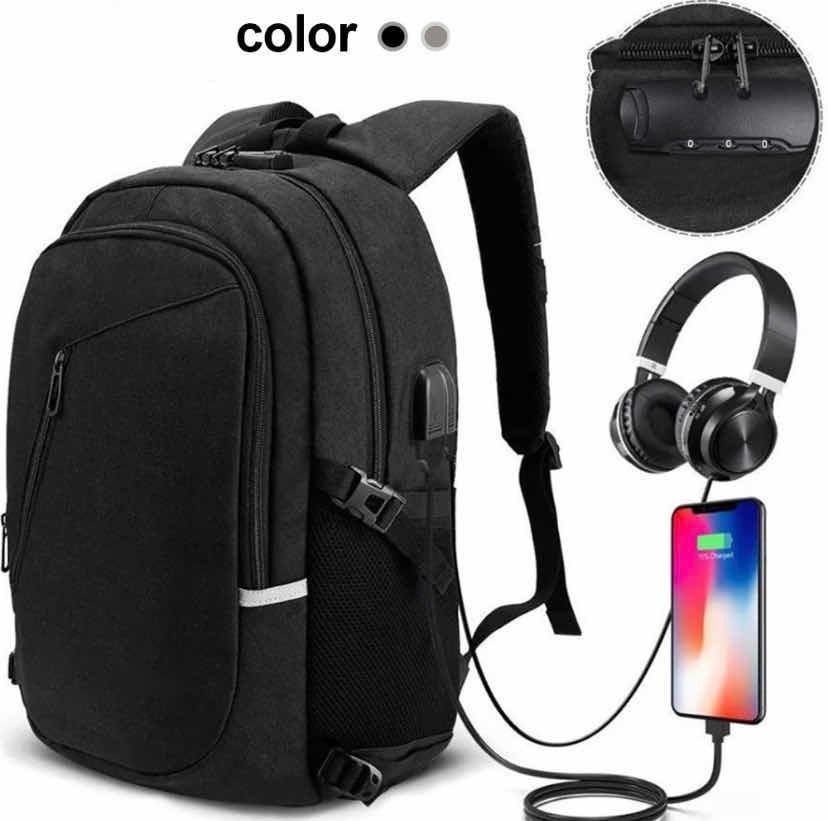 Mochila Impermeable Antirrobo Multifuncional De Gran Capacidad Con Cargador Usb