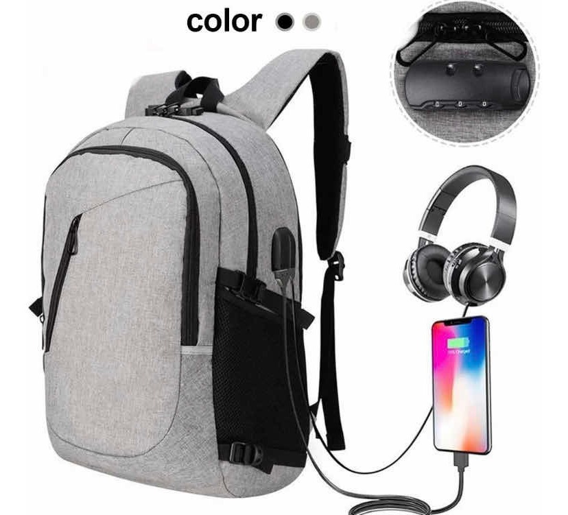 Mochila Impermeable Antirrobo Multifuncional De Gran Capacidad Con Cargador Usb