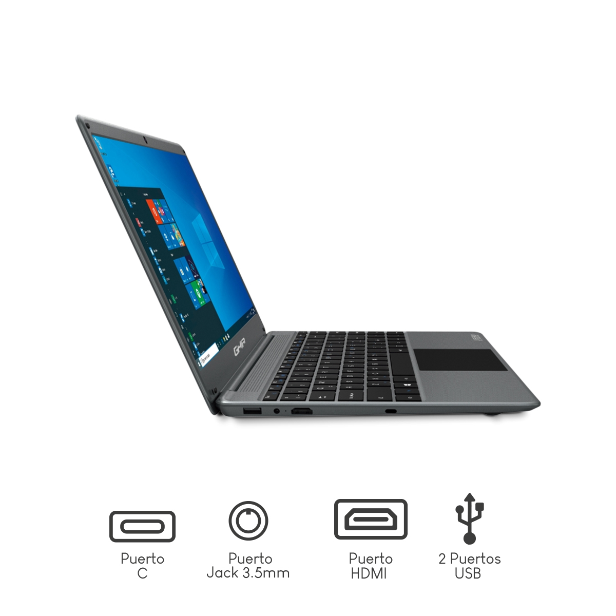 Laptop Ghia Libero Elite Intel CI3 2C 8GB 256GB 14Pulg HD W10H Space Grey Notghia-343