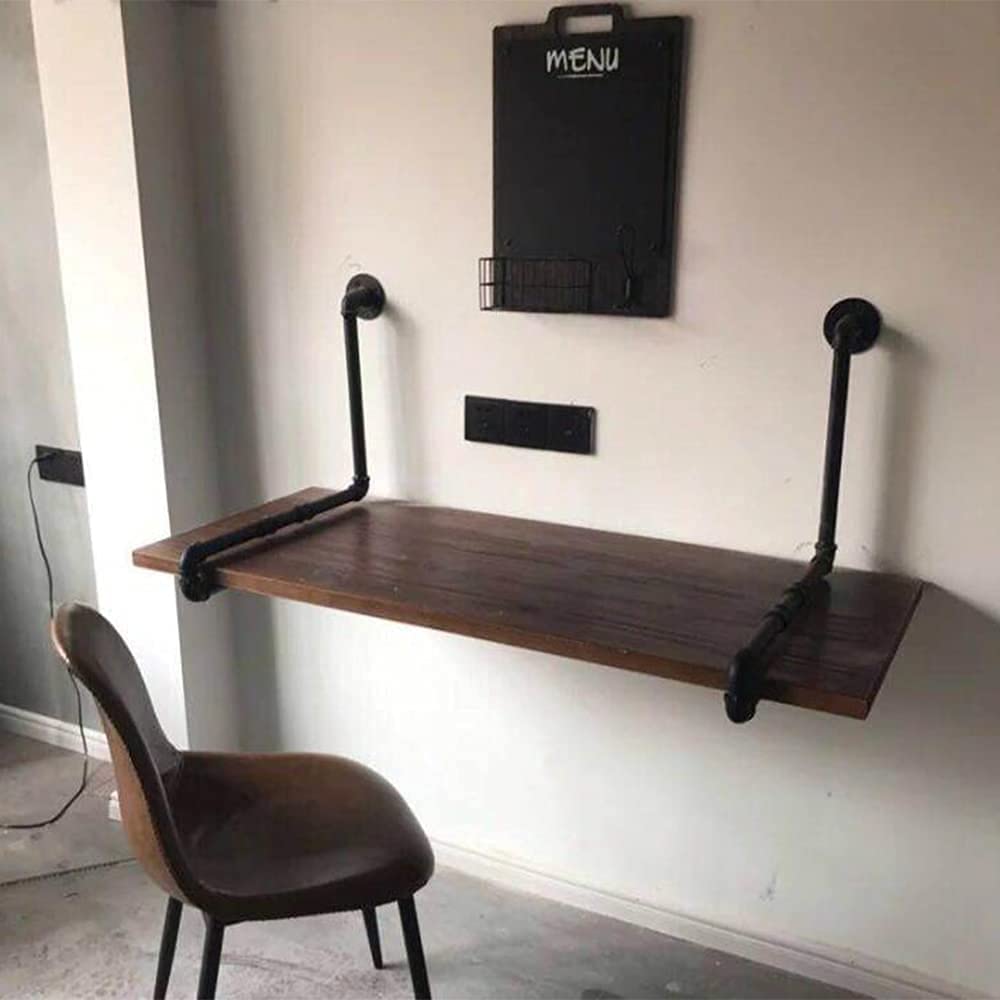 Mesa, Escritorio Rústica Industrial De Pared 50x120 Cm