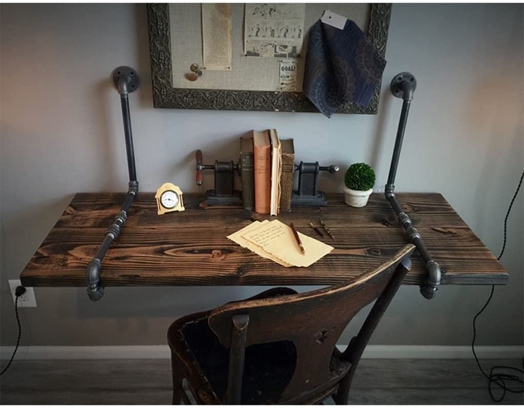 Mesa, Escritorio Rústica Industrial De Pared 50x120 Cm