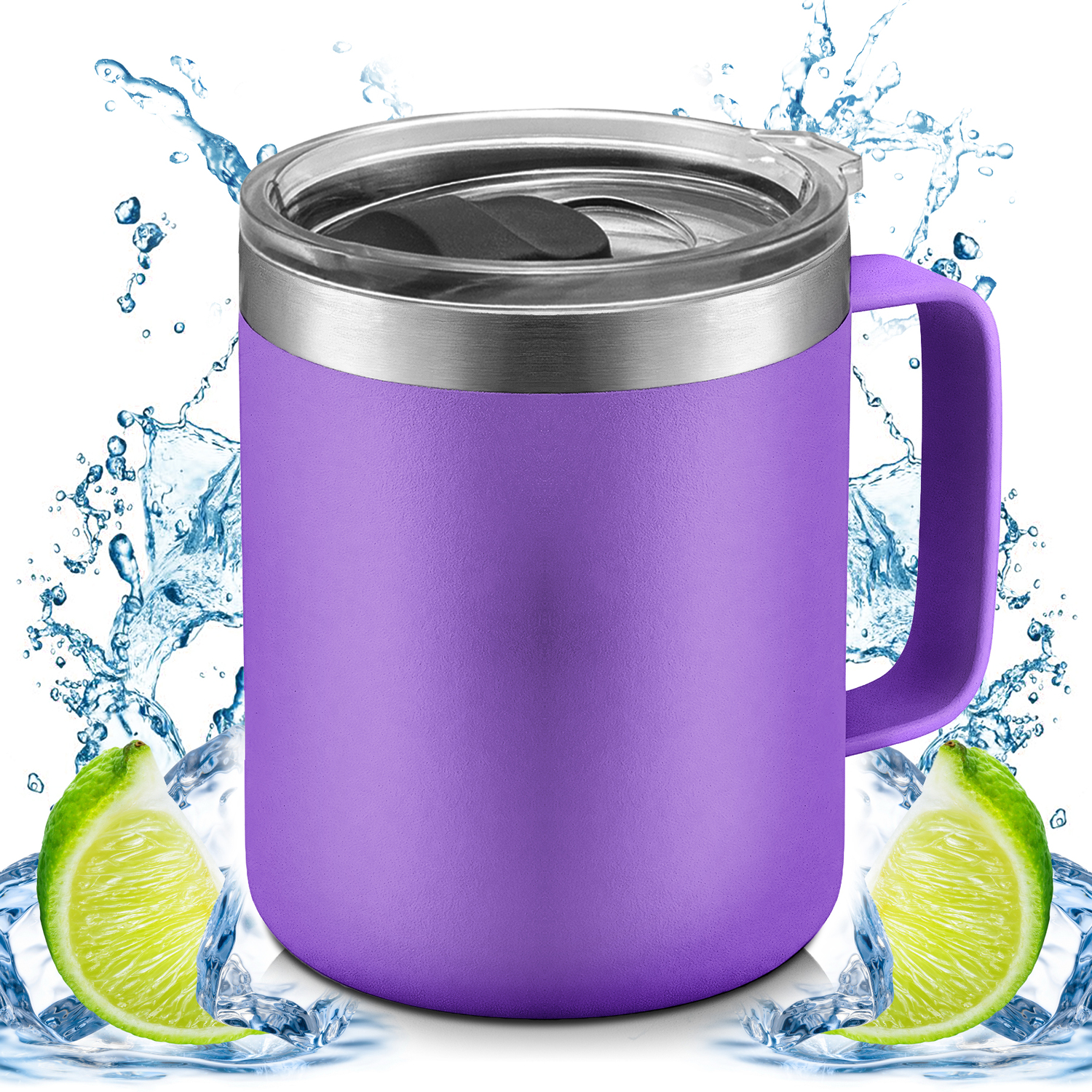 Taza Vaso Termo Térmico Acero Inoxidable Tipo Yeti 12oz - Morado