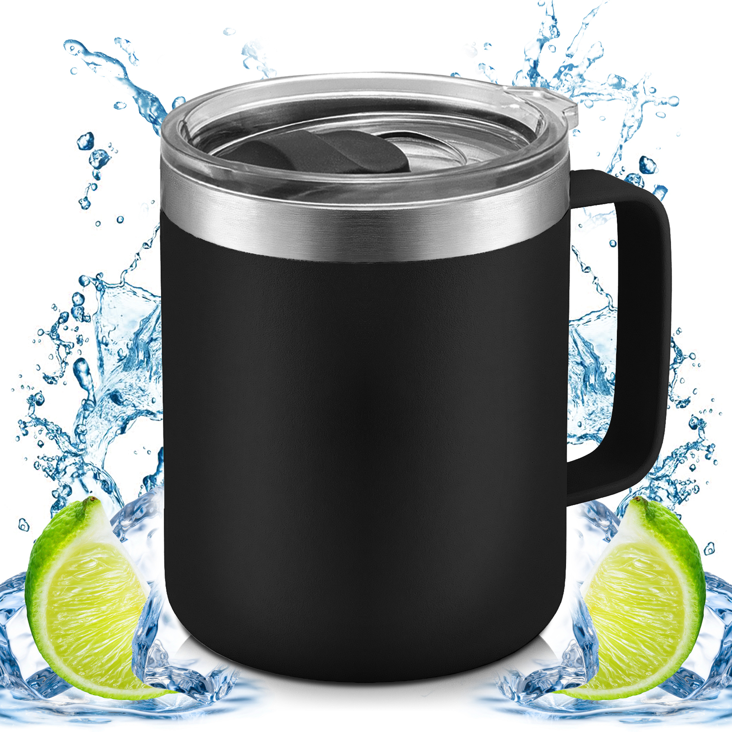 Taza Vaso Termo Térmico Acero Inoxidable Tipo Yeti 12oz - Negro