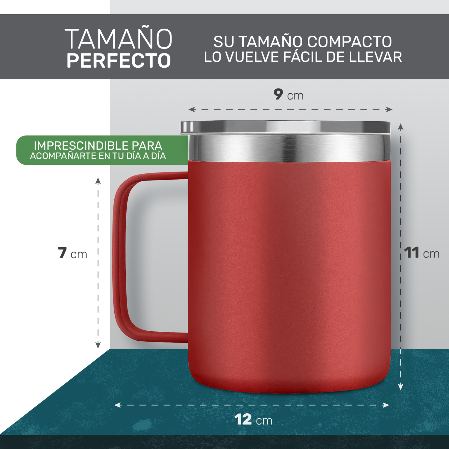 Taza Termo Café y Te para Llevar en Mano o en Coche - Taza Térmica
