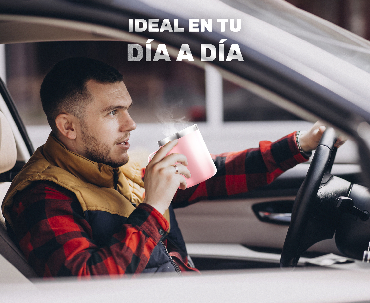 Taza Vaso Termo Térmico Acero Inoxidable Tipo Yeti 12oz - Rosa Claro