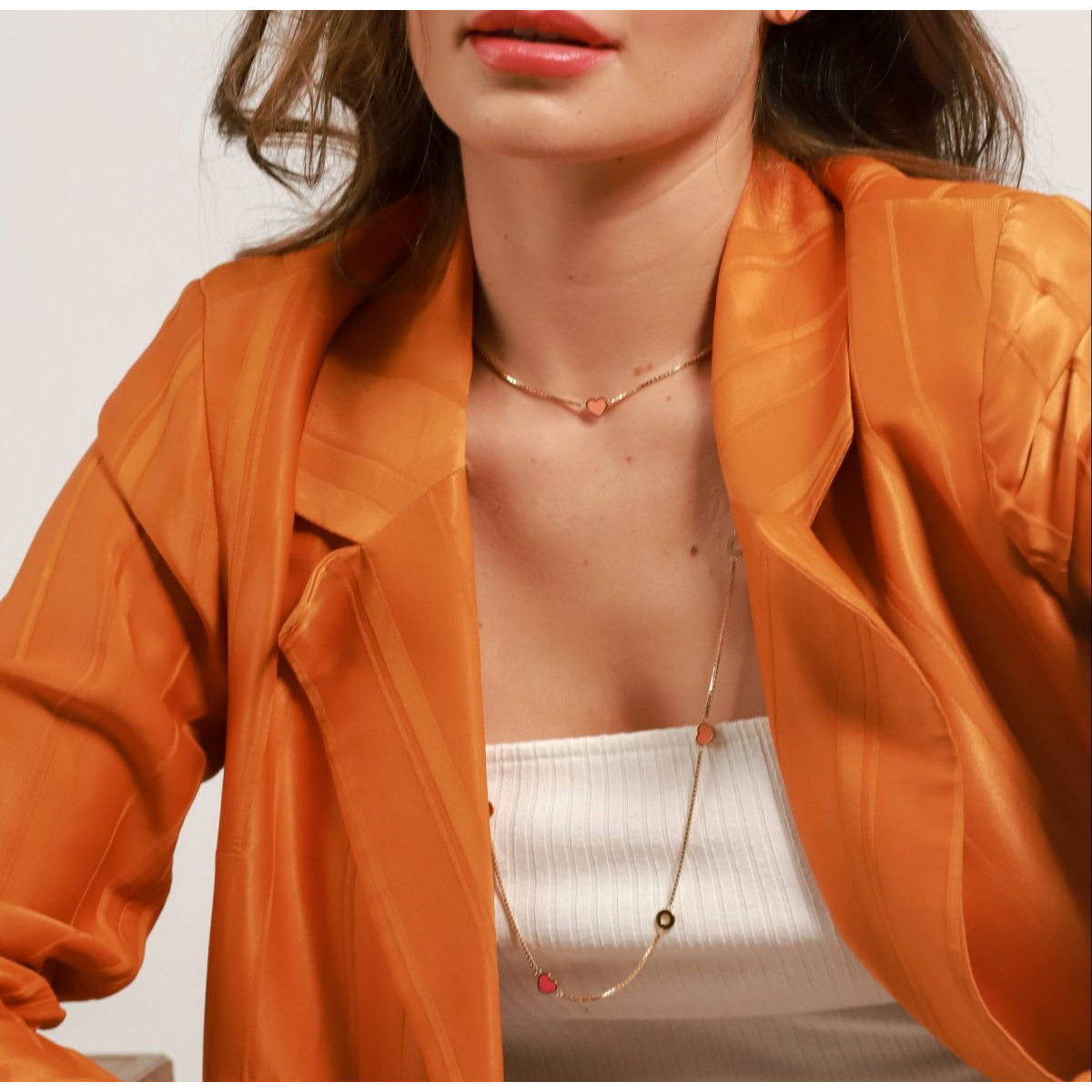 Collar JASON HYDE Amare XL Color Oro y Charms Multicolor Mod JHJS0049Y