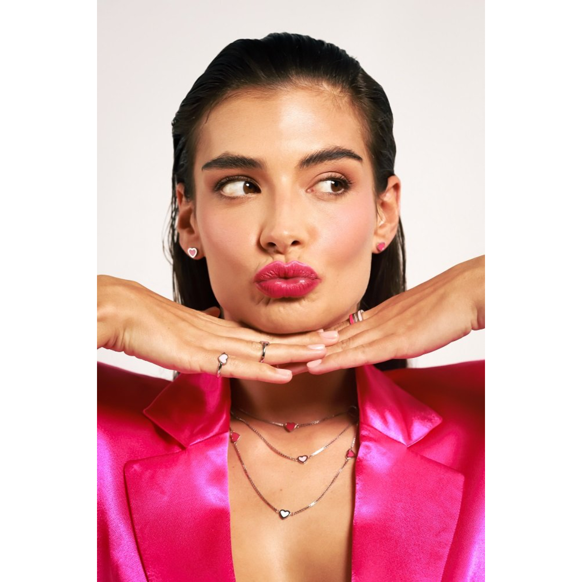 Collar JASON HYDE Amare Cadena Color Oro y Charm Turquesa Mod JHJN0200Y