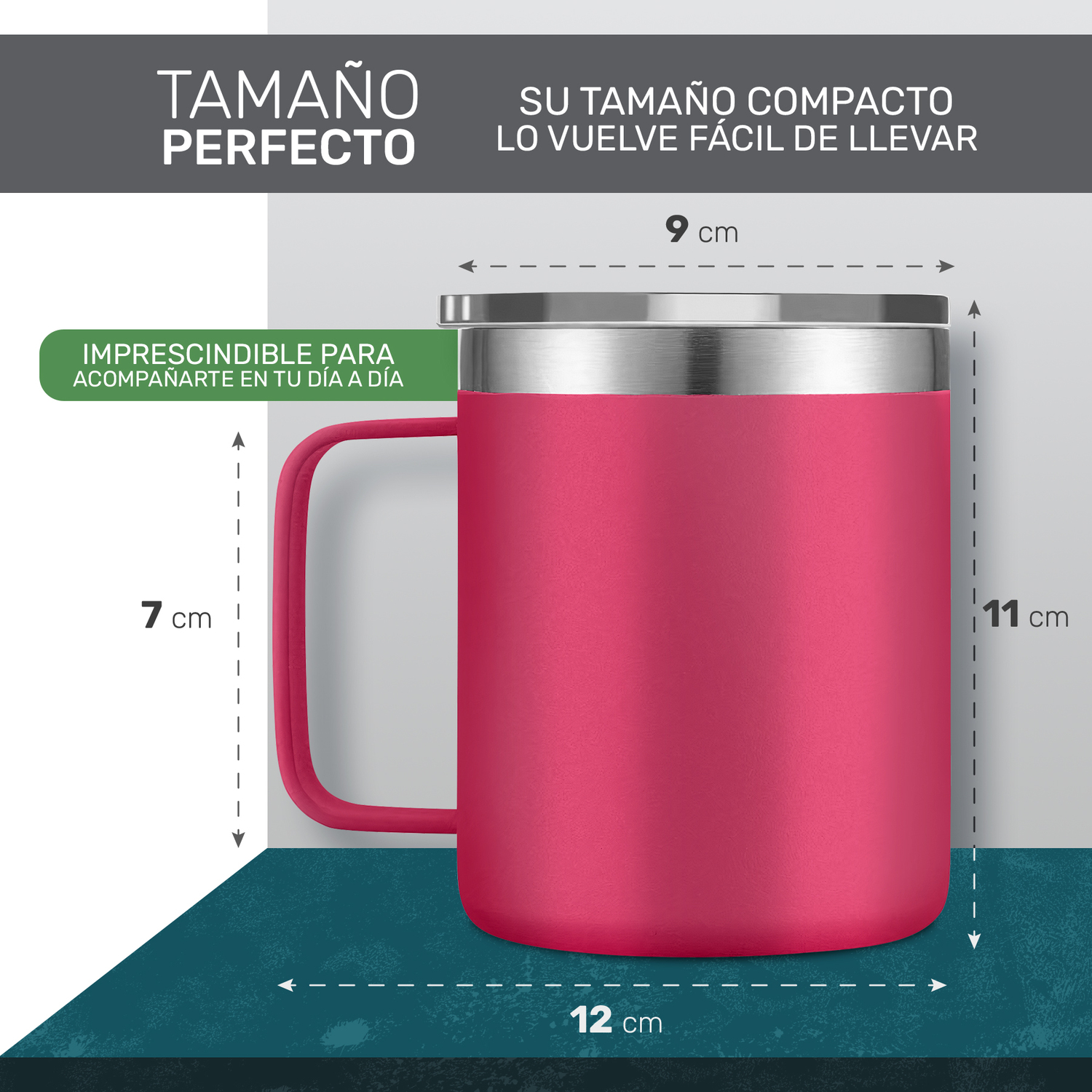 Taza Vaso Termo Térmico Acero Inoxidable Tipo Yeti 12oz - Negro