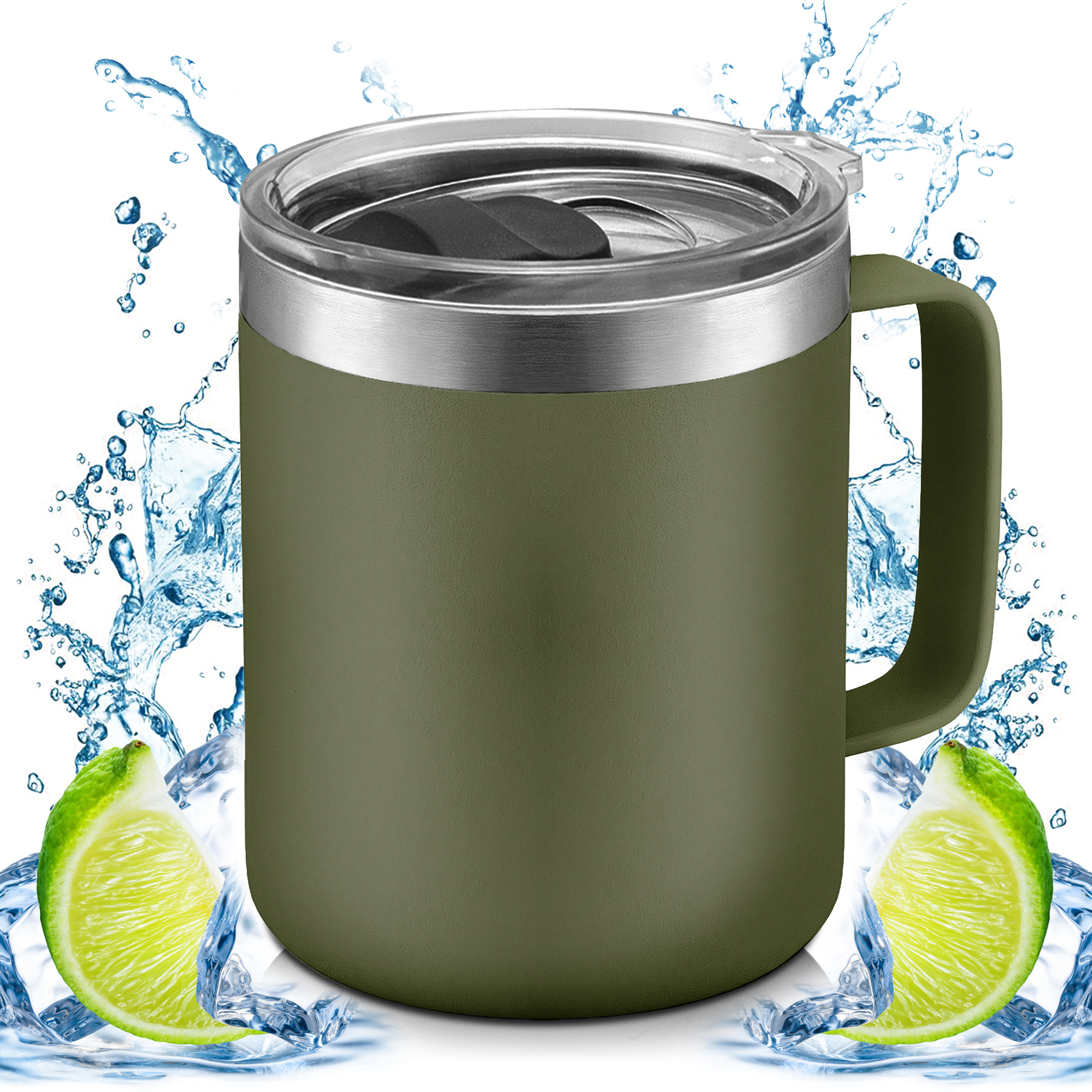 Vaso aprendizaje con control temperatura verde