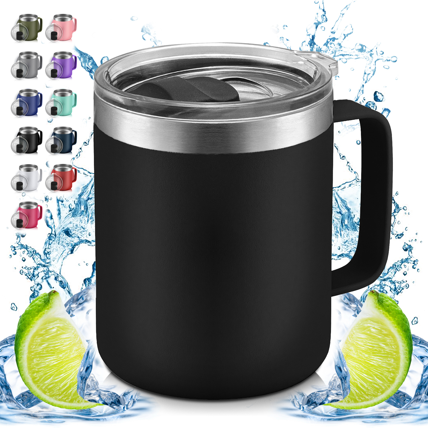 Taza Vaso Termo Térmico Acero Inoxidable Tipo Yeti 12oz - Variedad de Colores