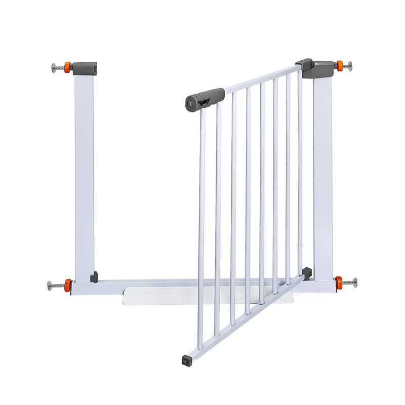 SHIMY Reja para Bebé y Perro con Doble Mecanismo de Seguridad (85 cm de Altura), Puerta de Seguridad Universal para Bebés, Niños y Mascotas, Ajustable de 75 a 82 cm de Ancho, Instalación en 1 Minuto