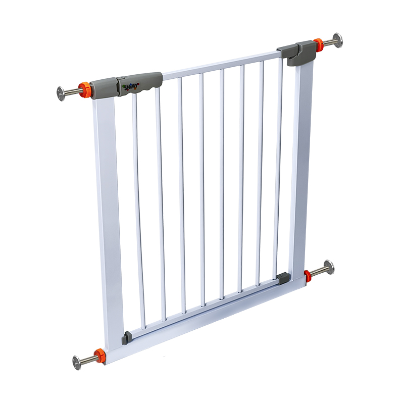 SHIMY Reja para Bebé y Perro con Doble Mecanismo de Seguridad (85 cm de Altura), Puerta de Seguridad Universal para Bebés, Niños y Mascotas, Ajustable de 75 a 82 cm de Ancho, Instalación en 1 Minuto