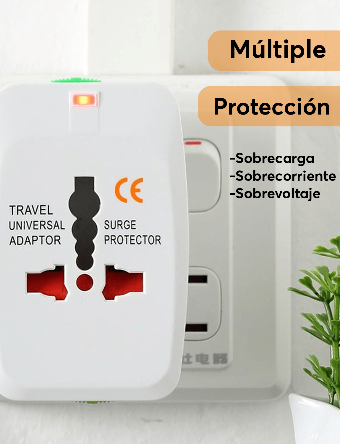 Adaptador Archy de Enchufe Internacional Cargador para Viajes Adaptador Universal Todo en Uno Múltiples Conexiones Europeo Japon China Canadá USA EU UK AU Cargador Europeo.