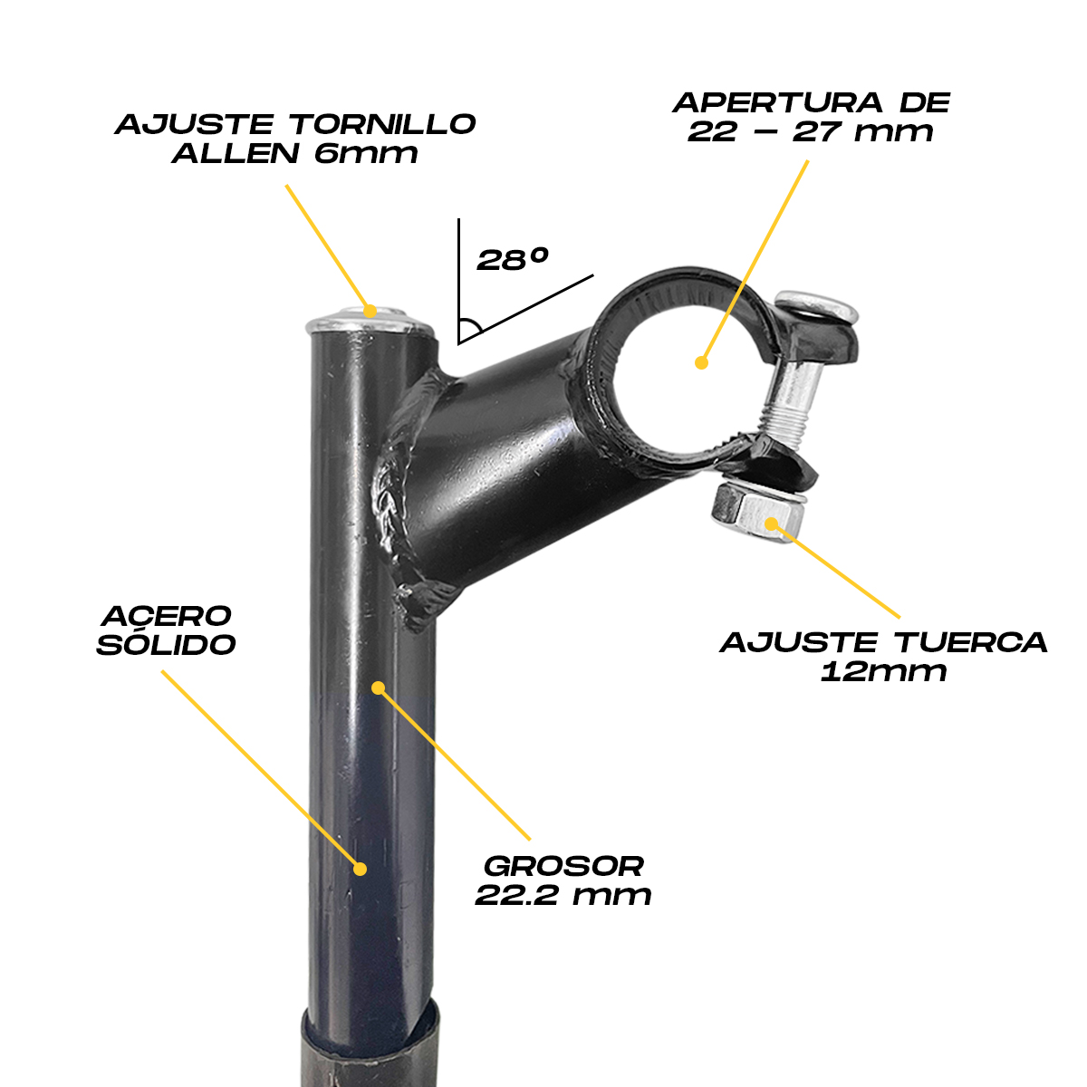 Kit Manubrio Poste Y Tazas Telescopio Para Bicicleta