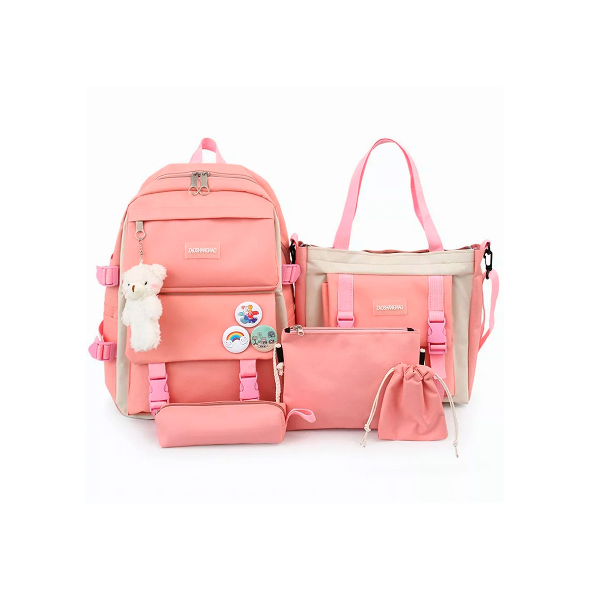 Set De Mochilas Petukita Box Escolar Estilo Kawaii