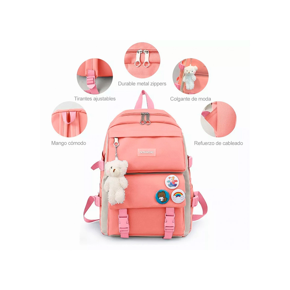 Set De Mochilas Petukita Box Escolar Estilo Kawaii