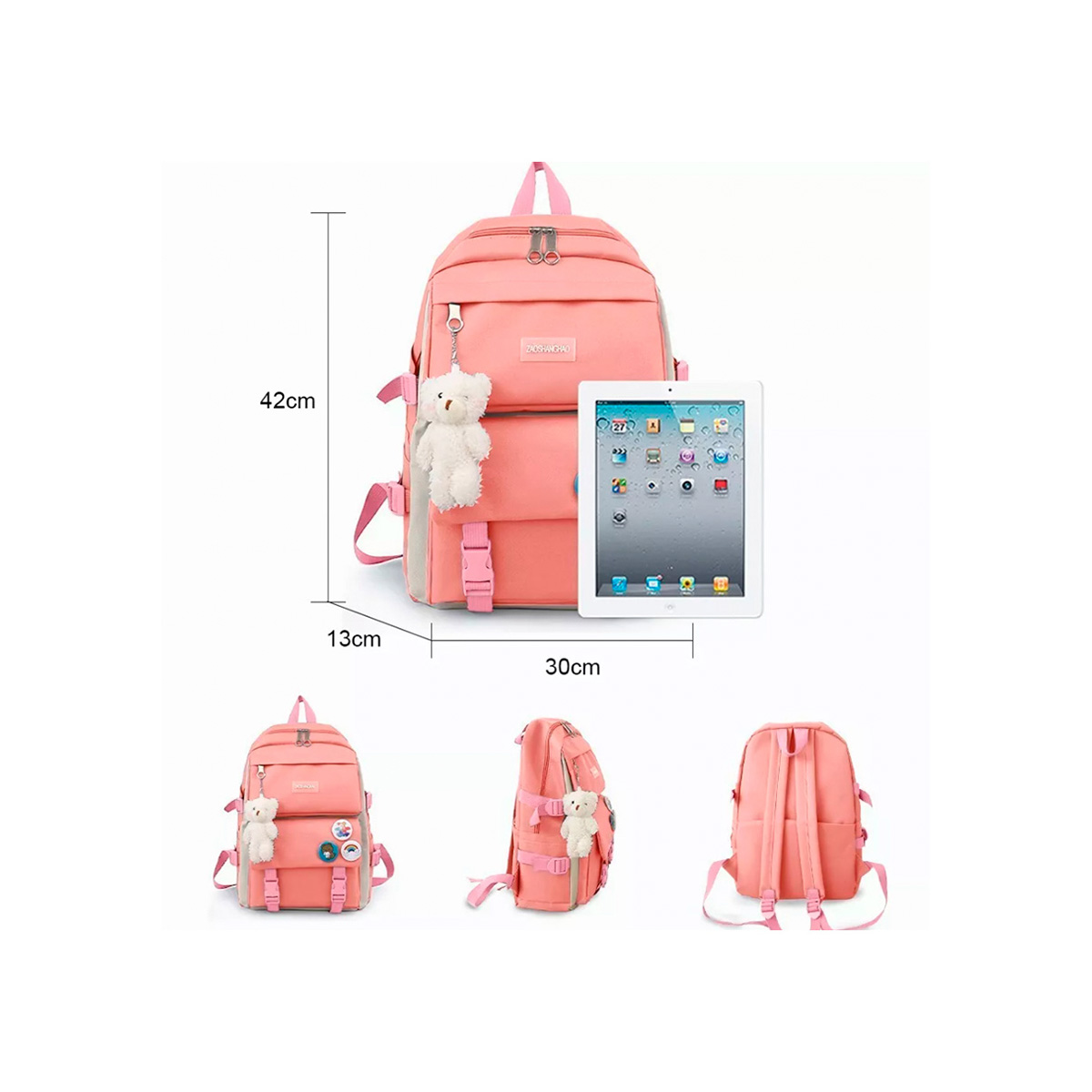 Set De Mochilas Petukita Box Escolar Estilo Kawaii