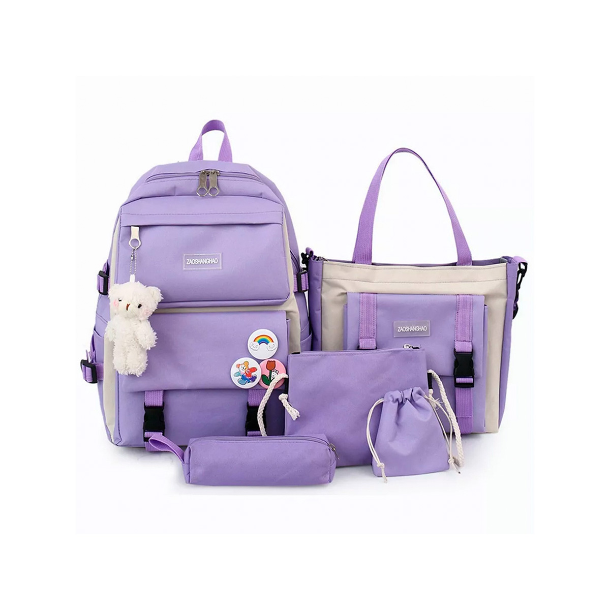 Set De Mochilas Petukita Box Escolar Estilo Kawaii