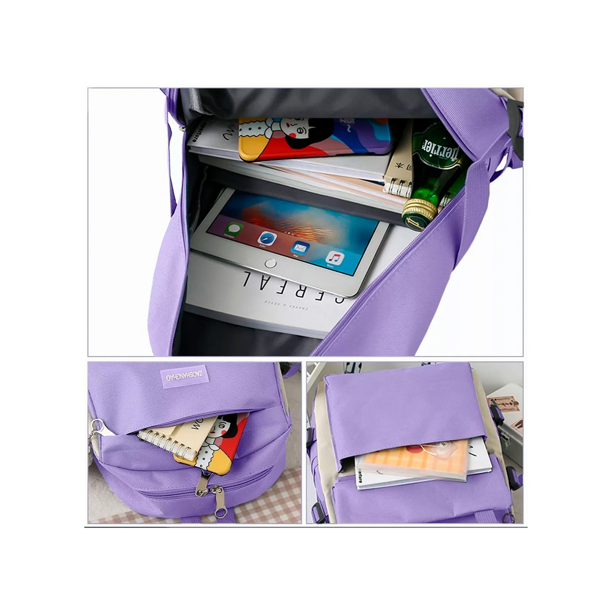 Set De Mochilas Petukita Box Escolar Estilo Kawaii