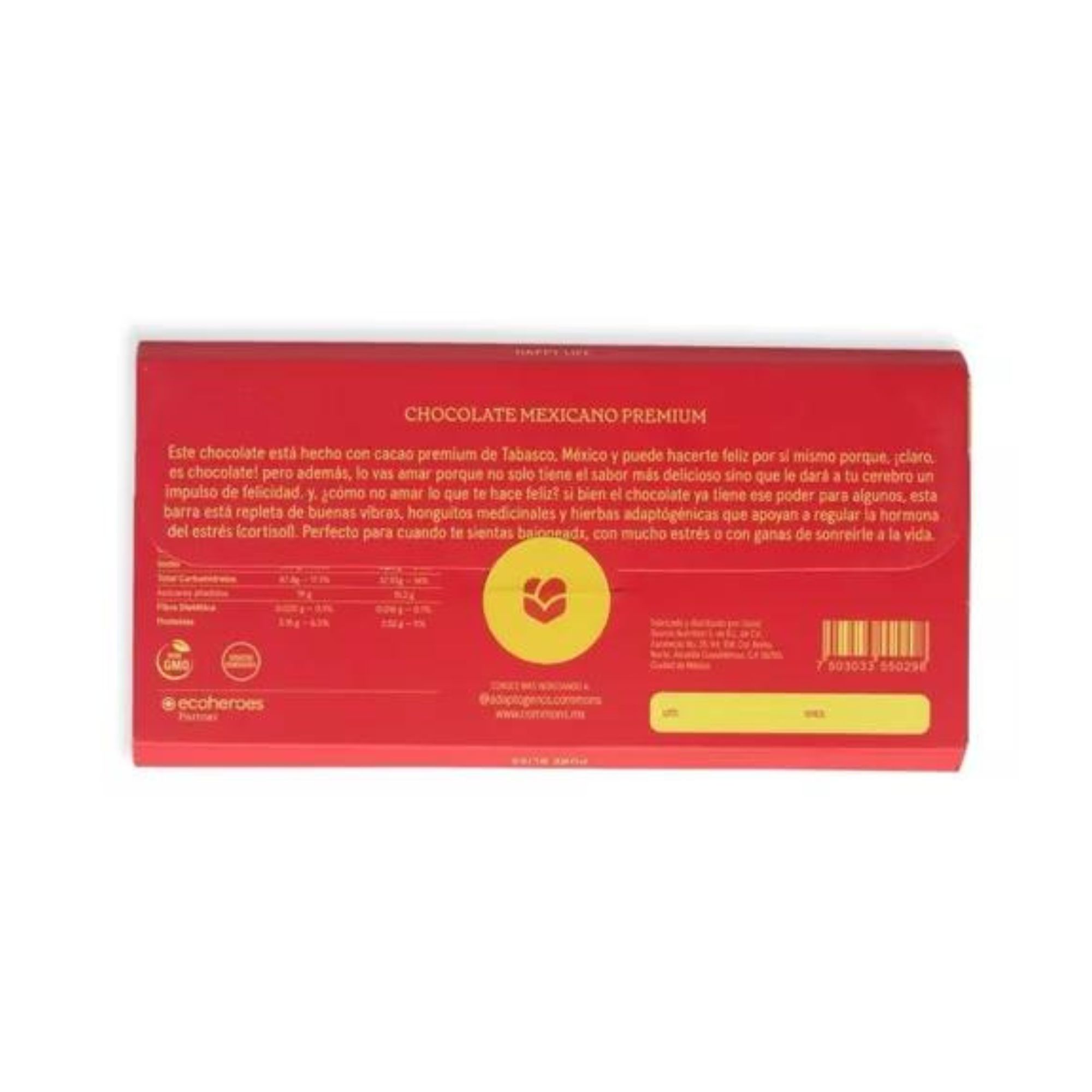 Chocolate Mexicano Con Adaptógenos Happiness 80g Commons