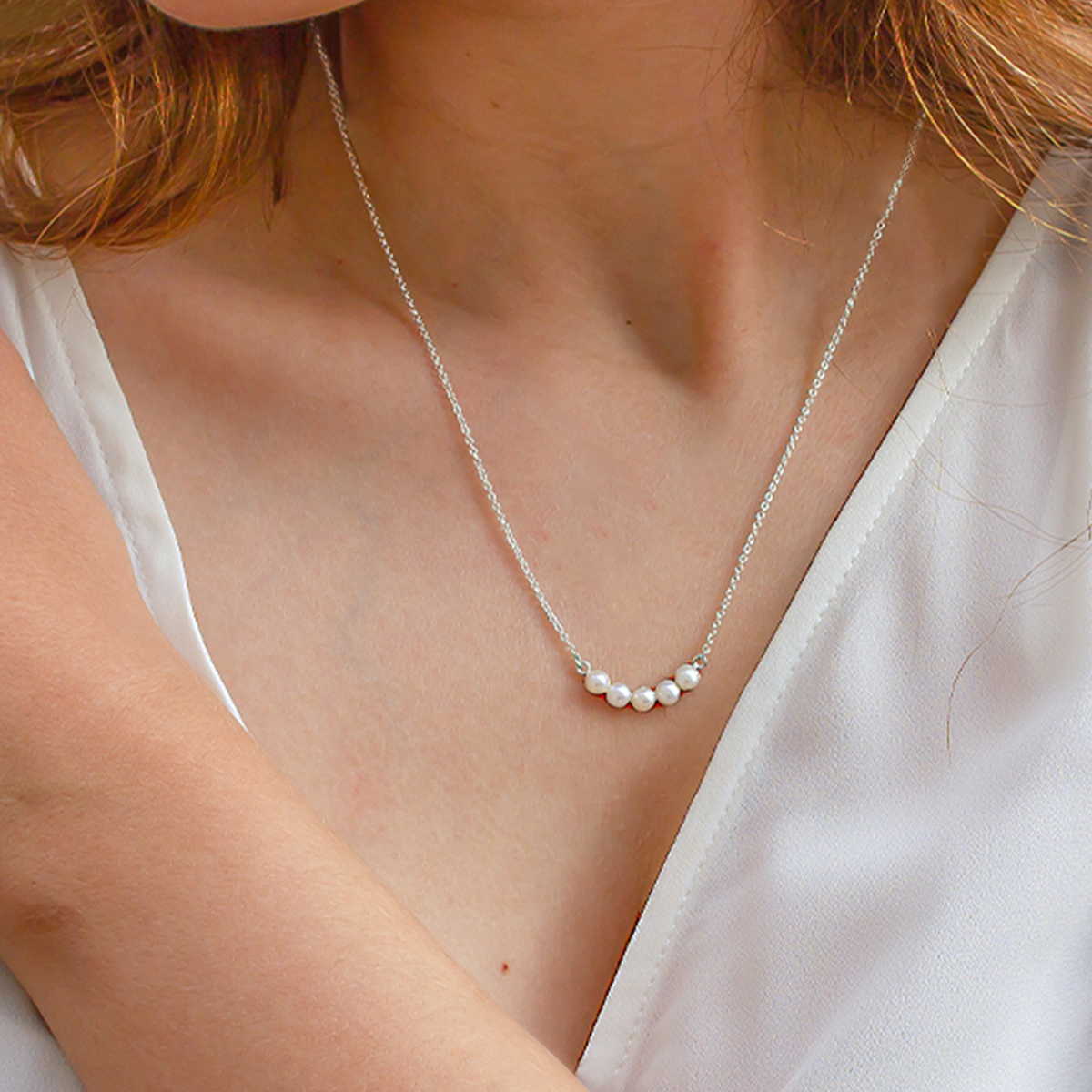 Collar Sereno de plata .925 y perlas cultivadas, Joyería para Mujer de Anante Joyería