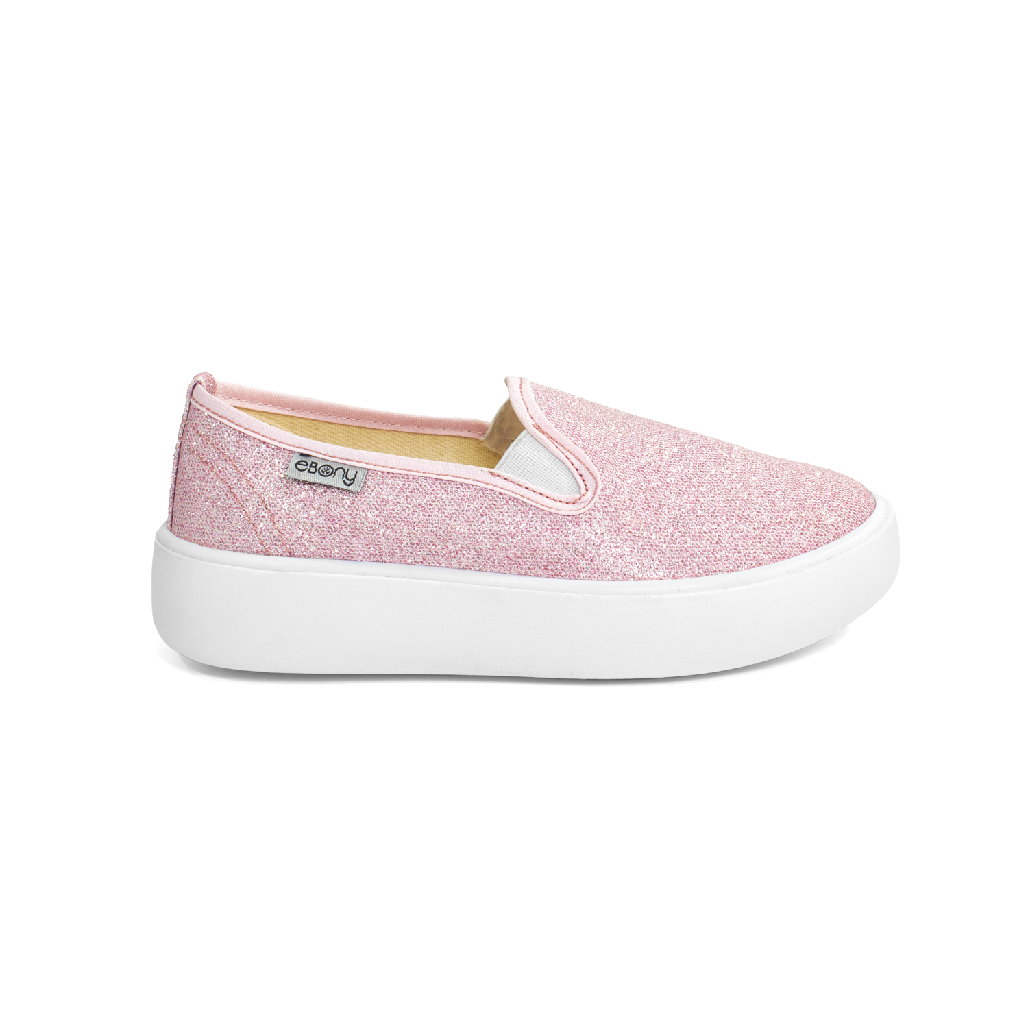 Tenis rosas para niña casuales slip-on lucky Ebny