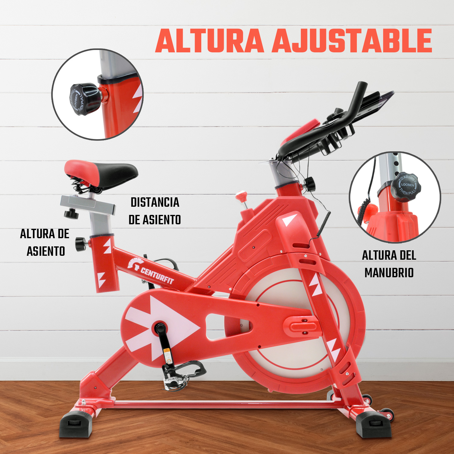Bicicleta spinning 10kg jin roja