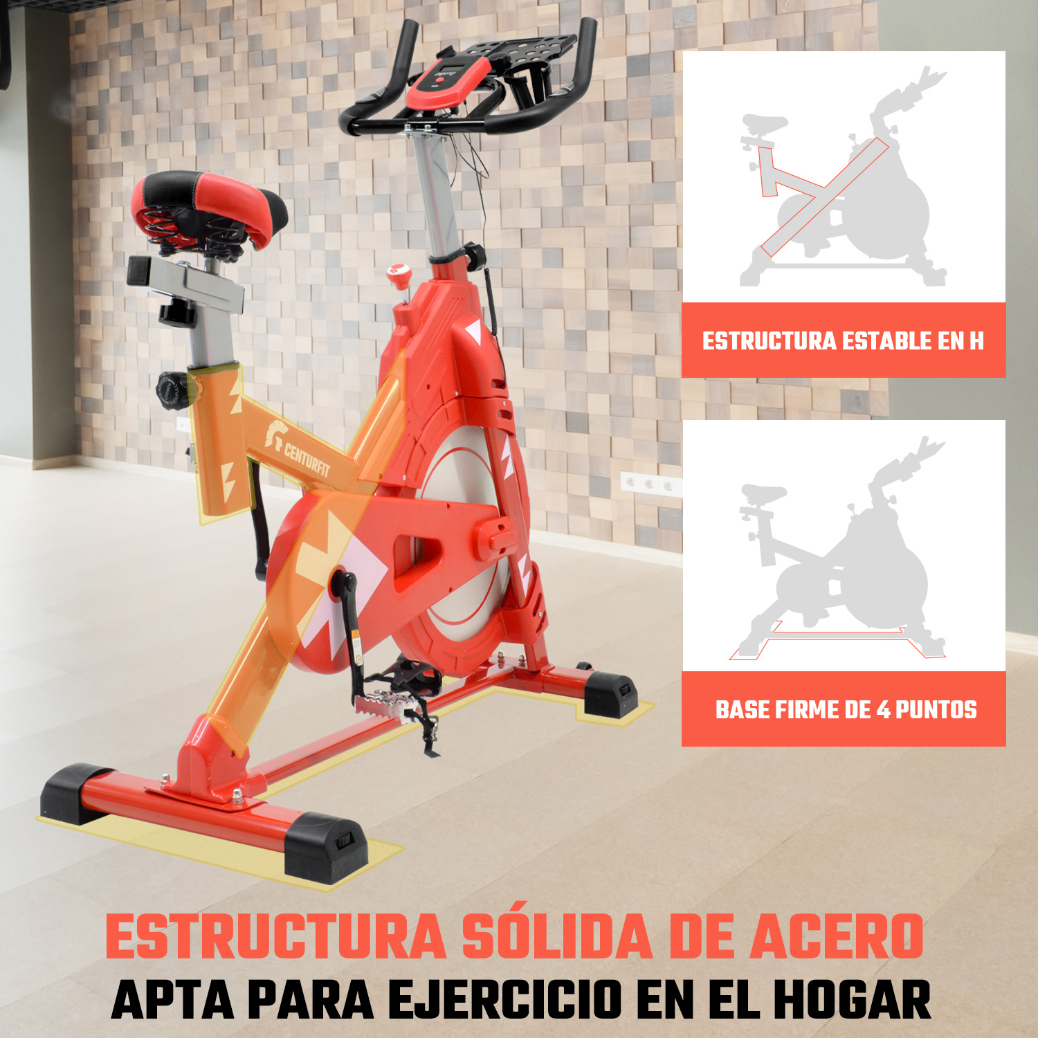 Bicicleta spinning 10kg jin roja