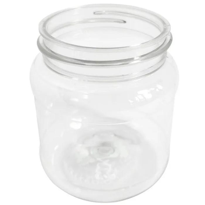 Envases de Plástico Transparente MXOAT-001 1 Pza 250 ml   Diámetro 6,3 cm PVC Tapa de Rosca Transparente, BoatPlas