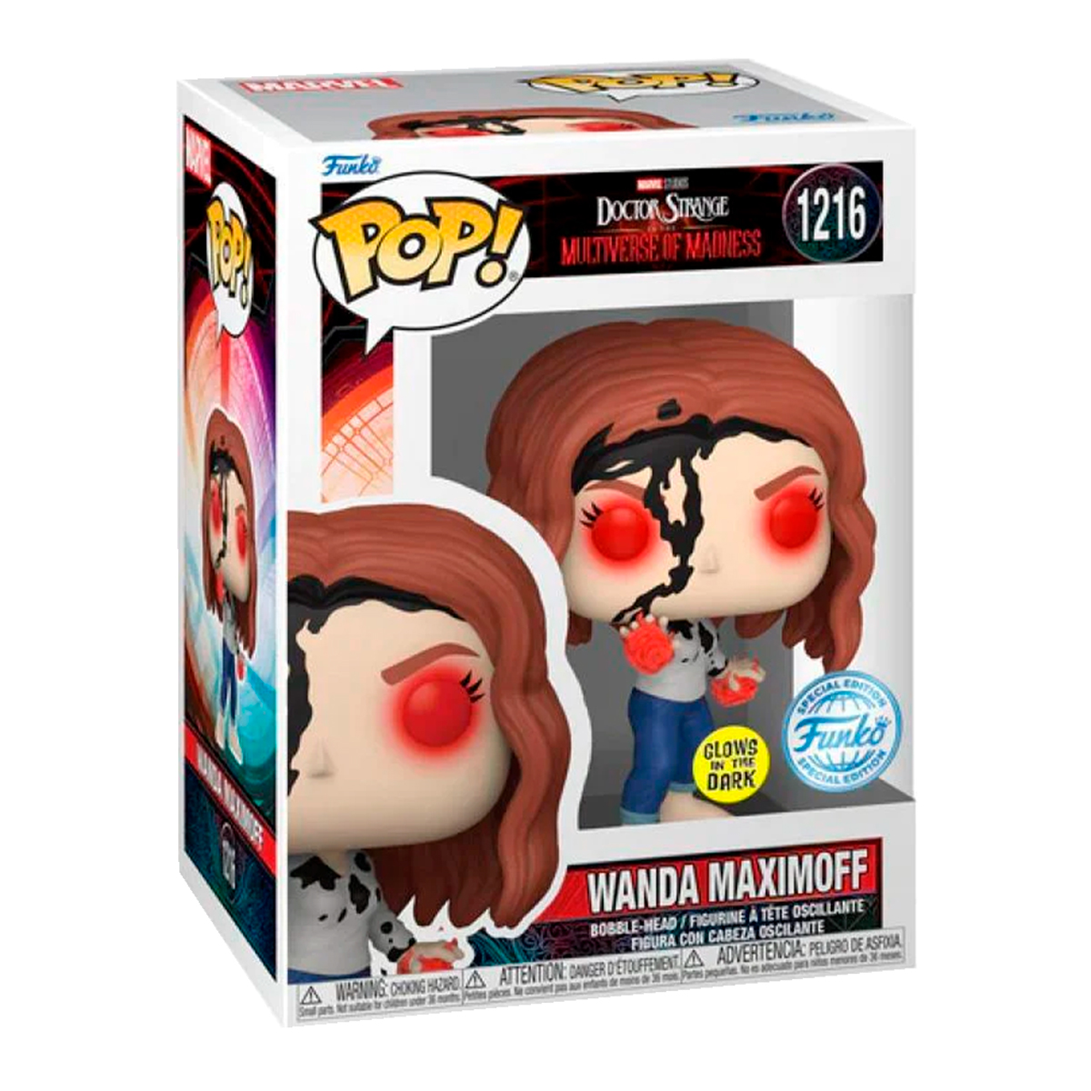 Funko Pop Wanda Maximoff #1216 Glow Exclusivo Multiverse Of Madness Marvel